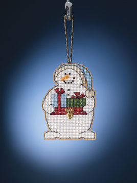 Снеговик с подарками Mill Hill MH162136, цена 1 155 руб. - интернет-магазин Мадам Брошкина