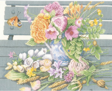 Цветы на скамейке Lanarte РN-0146981, цена 1 679 руб. - интернет-магазин Мадам Брошкина