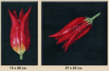 Тюльпаны-диптих Овен 491, цена 711 руб. - интернет-магазин Мадам Брошкина