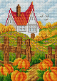 Осенний домик Вышиваем бисером V-96