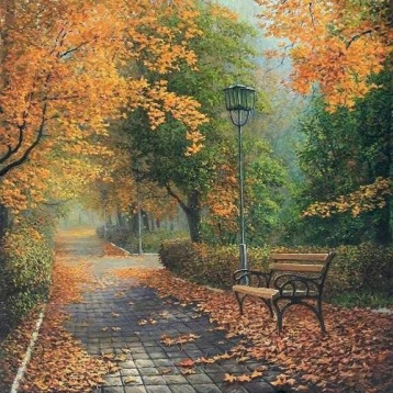 Осенью в парке Алмазная живопись АЖ.1160, цена 3 721 руб. - интернет-магазин Мадам Брошкина