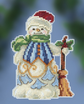 Снеговик с метлой Mill Hill JS202013, цена 1 284 руб. - интернет-магазин Мадам Брошкина