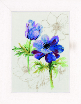 Blue anemones   Lanarte PN-0008028, цена 4 516 руб. - интернет-магазин Мадам Брошкина