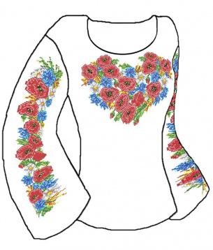 Набор для вышивания женской рубашки Каролинка КБСН ХБ03, цена 1 342 руб. - интернет-магазин Мадам Брошкина