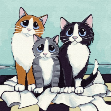 Кошачье трио Molly KH1083, цена 873 руб. - интернет-магазин Мадам Брошкина