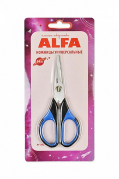 Ножницы ALFA универсальные 14 см ALFA AF-2855, цена 250 руб. - интернет-магазин Мадам Брошкина