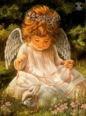Ангел с кроликом Алмазное хобби Ah0001