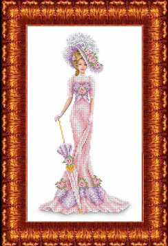 Дама в розовом Каролинка КБЛ 3014, цена 378 руб. - интернет-магазин Мадам Брошкина