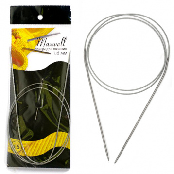 Спицы круговые для вязания на тросиках Maxwell Black 1,6мм Maxwell #16, цена 803 руб. - интернет-магазин Мадам Брошкина