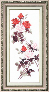 Этюд с красными розами Crystal art ЧМ.BT-053, цена 500 руб. - интернет-магазин Мадам Брошкина