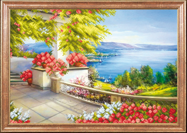 Цветочный пейзаж Магия канвы КС-075, цена 496 руб. - интернет-магазин Мадам Брошкина