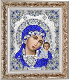 Богородица Казанская в хрустальных камнях Благовест ЖК-4003