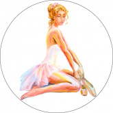 Сидящая балерина Цветной VC04
