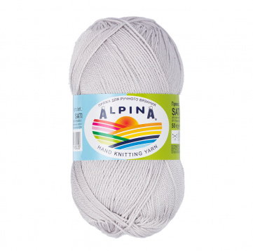 Пряжа Альпина Sati цв.051 св.серый Alpina 68203302514, цена 2 525 руб. - интернет-магазин Мадам Брошкина
