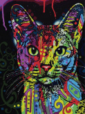 Кошка поп-арт  Цветной ME1006