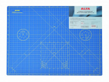 Коврик раскройный двухсторонний ALFA 60х45см синий ALFA AF-A2Blue