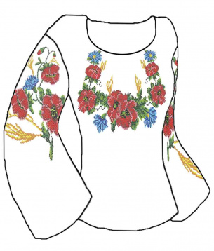 Набор для вышивания женской рубашки Каролинка КБСН ХБ01, цена 1 342 руб. - интернет-магазин Мадам Брошкина