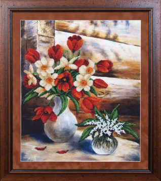Майские цветы Магия Канвы Б-070, цена 1 765 руб. - интернет-магазин Мадам Брошкина