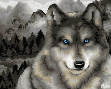 Волк в туманном лесу Фабрика творчества RN025, цена 466 руб. - интернет-магазин Мадам Брошкина
