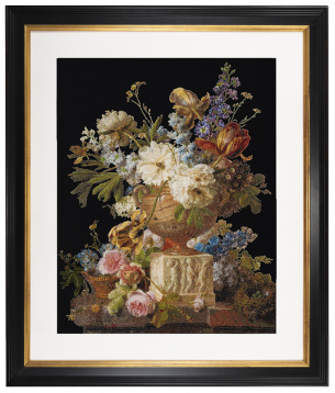 Натюрморт с цветами в алебастровой вазе Thea Gouverneur 580.05, цена 11 239 руб. - интернет-магазин Мадам Брошкина