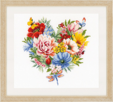 Цветочное сердце Vervaco PN-0179766, цена 3 144 руб. - интернет-магазин Мадам Брошкина