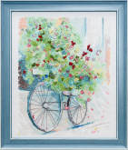Цветочный велосипед Ажур 0023