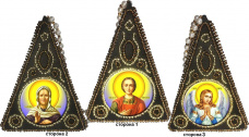 Подвеска пирамидка Триптих Вышиваем бисером L154