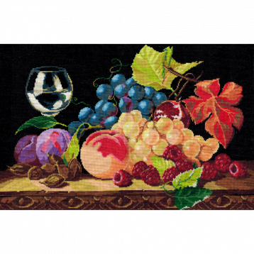 Натюрморт с виноградом Нитекс 0206, цена 1 405 руб. - интернет-магазин Мадам Брошкина
