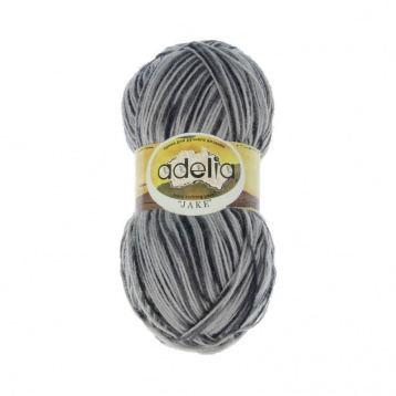 Пряжа Аделия Jake цв.19 серый/т.серый Adelia 6286639322, цена 6 038 руб. - интернет-магазин Мадам Брошкина