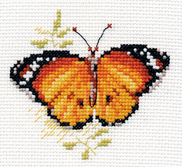 Яркие бабочки. Оранжевая Алиса 0-148, цена 195 руб. - интернет-магазин Мадам Брошкина