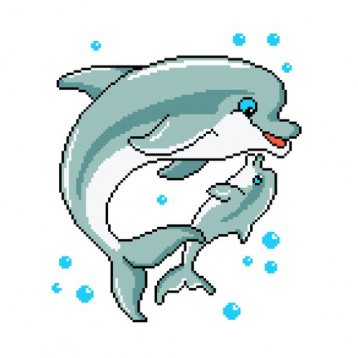 Дельфины Нитекс 2424, цена 334 руб. - интернет-магазин Мадам Брошкина