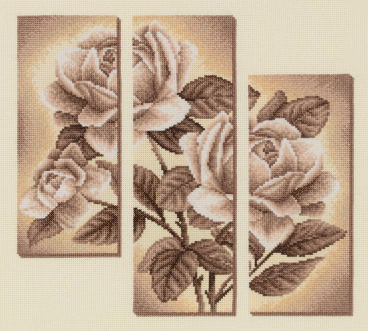 Триптих с розами Panna С-1894, цена 1 125 руб. - интернет-магазин Мадам Брошкина