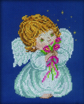 Ангел с цветами RTO С038, цена 263 руб. - интернет-магазин Мадам Брошкина