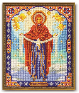 Богородица Покрова Кроше В-174, цена 1 405 руб. - интернет-магазин Мадам Брошкина