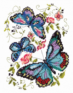 Синие бабочки Чудесная Игла 42-03, цена 359 руб. - интернет-магазин Мадам Брошкина