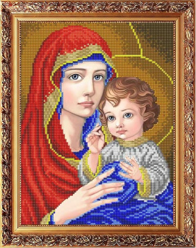 Богородица с младенцем Славяночка ААМА-405, цена 125 руб. - интернет-магазин Мадам Брошкина