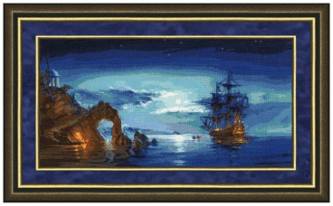 В свете луны (по мотивам картины Р. Романова) Золотое руно ММ-024, цена 3 700 руб. - интернет-магазин Мадам Брошкина