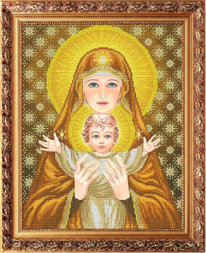 Богородица с младенцем в золоте Славяночка ААМА-304, цена 249 руб. - интернет-магазин Мадам Брошкина
