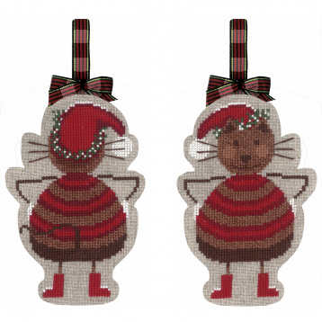 елочной игрушки "CHAT NO?L" (Рождественский кот) Le Bonheur des Dames 2737, цена 2 703 руб. - интернет-магазин Мадам Брошкина