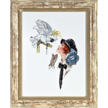 Девушка с попугаем Alisena 1150, цена 1 492 руб. - интернет-магазин Мадам Брошкина