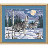 Вой волка в зимнем лесу Dimensions 91004