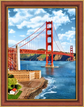 Мост Золотые ворота Алмазная живопись 1833, цена 1 621 руб. - интернет-магазин Мадам Брошкина