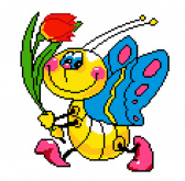 Бабочка с тюльпаном Нитекс 2148