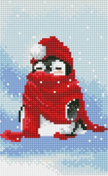 Пингвин в снегу Цветной LC001, цена 1 376 руб. - интернет-магазин Мадам Брошкина