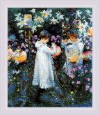 Гвоздика, лилия, лилия, розапо мотивам картины Д. С. Сарджента Риолис 2053