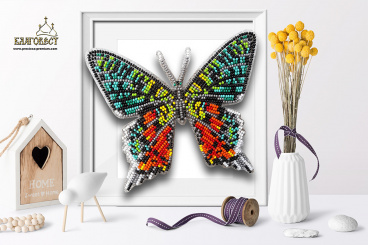 Бабочка Chrysiridia Madagascarensis Благовест Б-100, цена 550 руб. - интернет-магазин Мадам Брошкина