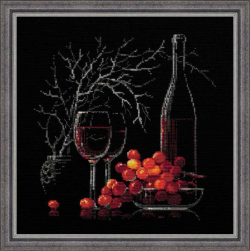 Натюрморт с красным вином Риолис 1239, цена 1 142 руб. - интернет-магазин Мадам Брошкина