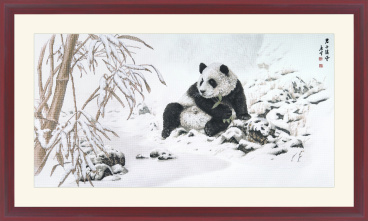 Панда и бамбук Xiu crafts 2801503, цена 5 286 руб. - интернет-магазин Мадам Брошкина