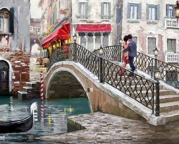 Венеция. Мост влюбленных Алмазное хобби Ah03631, цена 1 932 руб. - интернет-магазин Мадам Брошкина