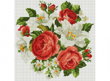 Розы и лилии Белоснежка 329-ST-S, цена 1 284 руб. - интернет-магазин Мадам Брошкина